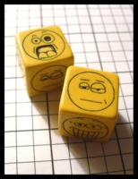 Dice : Dice - 6D - Q Workshop Emote Dice Yellow and Black - Q Prize Jan 2010